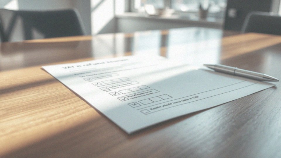 Jakie pola zawiera formularz wniosku o zwrot VAT?
