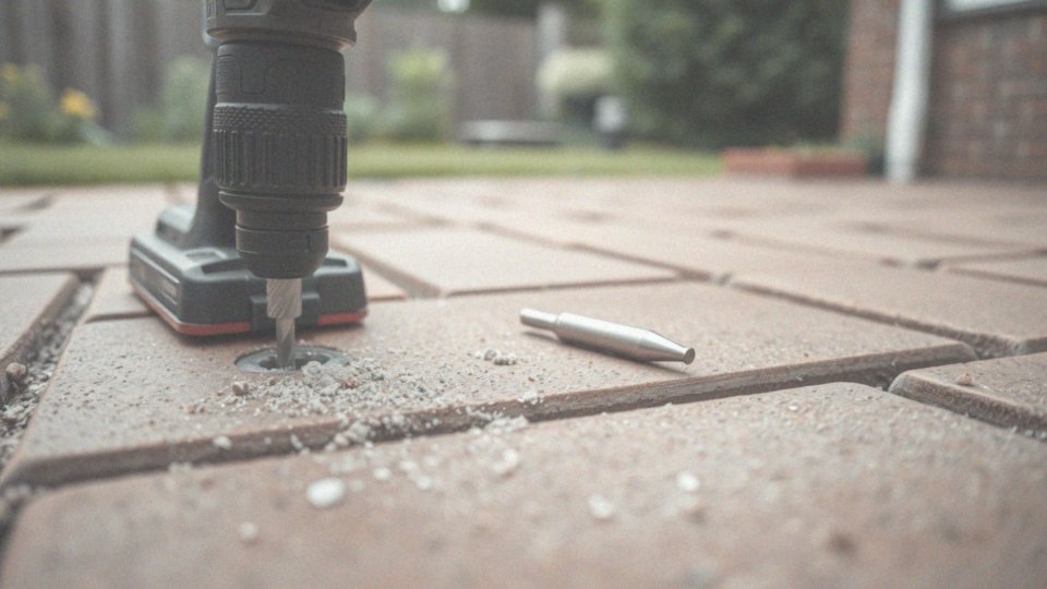 Jakie są techniki wywiercania otworów dla kotew w kostce brukowej?